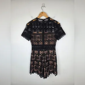Alexis Alexandria Lace Dark Romantic Romper‎ Women’s Sz S thumbnail 6