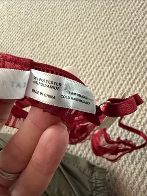 Kat the Label Size Extra Small XS Women's Sheer Floral Lace Bralette in Burgundy thumbnail 8
