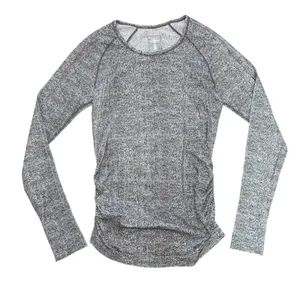 Athleta Speedlight Heather Gray Seamless Top Long Sleeve Gym Athletic sz Small thumbnail 1