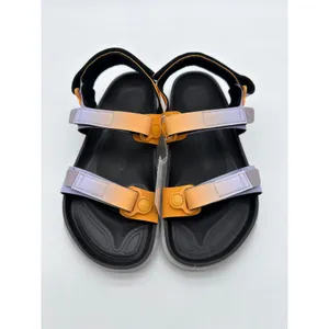 Birkenstock Kalahari Sport Sandals Birko Flor Purple Apricot Cork Footbed W10 41 thumbnail 2
