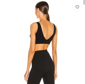 WeWoreWhat Black Knit V-Neck Bralette thumbnail 4