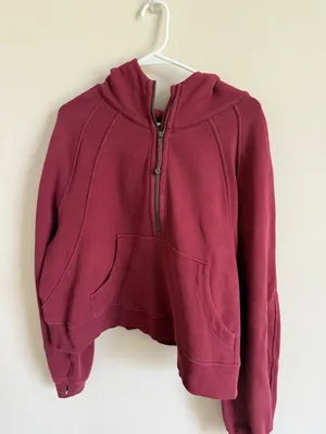 Lululemon Scuba Hooded Half Zip Mulled Wine  thumbnail 3