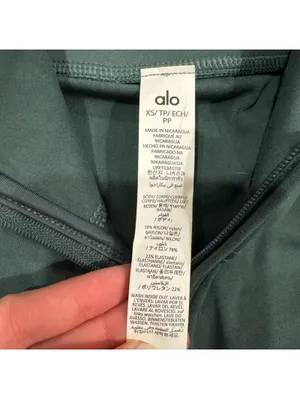 NWT ALO Yoga Softsculpt Precision 1/4 Zip Long Sleeve (Clover Green) Size XS thumbnail 4
