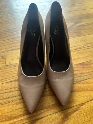 Franco Sarto Frankie Pointed Toe Wedge Pumps Slip On Leather Shoes Size 9M thumbnail 2