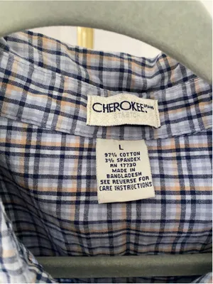 Cherokee Plaid Sleeveless Button Front Shirt Dress Preppy Coastal L thumbnail 7