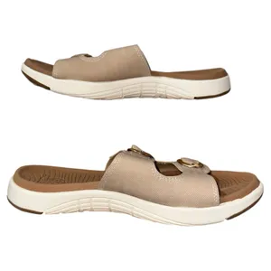 COFACE‎ Slide Sandals Womens 8.5 Beige Comfort Double Strap Buckle thumbnail 3