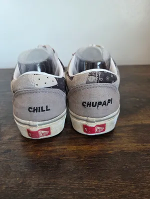 Vans Patchwork Sneakers Low Top Gray Custom Chill Chupapi Unisex M 7.5 W 9 thumbnail 5