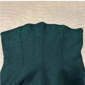 Anthropologie Pilcro Sparkling Dark Green staples Top size Large thumbnail 4