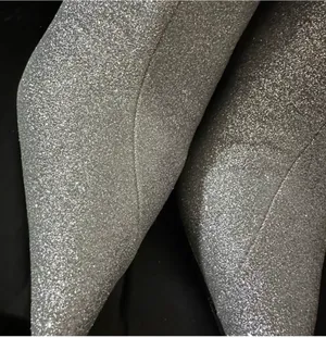 EGO DEVOTED POINTED TOE STILETTO HEEL ANKLE BOOT IN SILVER GLITTER thumbnail 8