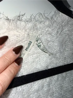 Mudd Fuzzy White Open Cardigan thumbnail 3