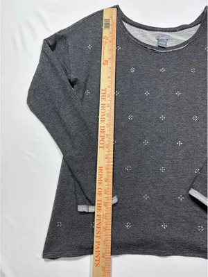 Cozy Charcoal Gray Aerie Long Sleeve Sweater - Size Small thumbnail 3