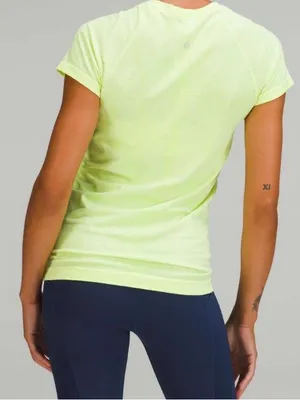 lululemon athletica NWT Swiftly Tech SS 2.0 Disorted Noise Neon Lemon Sorbet-10 thumbnail 12
