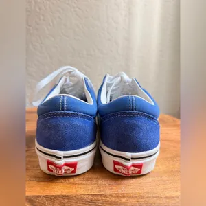 VANS Old Skool Sneakers Women's 6.0 Men's Size 4.5 Blue Suede Canvas thumbnail 4