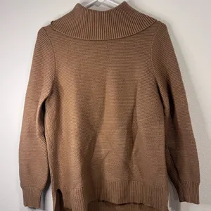 Marled Chocolate Knit Pullover Brown Size L thumbnail 1