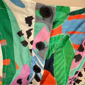 Parker Weslyn Tropical Belted Linen Mini‎ Dress Size 6 thumbnail 5