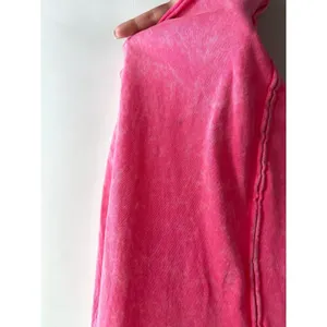 Zenana Women Hot Pink Acid Wash V-Neck‎ Tank Top Sleeveless Mineral Wash Small thumbnail 4