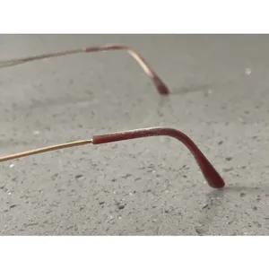 Safilo Eyeglasses Frames ONLY Gold Metal Full Rim 52-19-135 Gold Italy Half Rim thumbnail 5