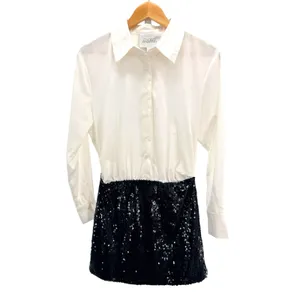 Anthropologie‎ Mare Mare Button-Down Sequin Twofer Mini Dress XS Party Cocktail thumbnail 3