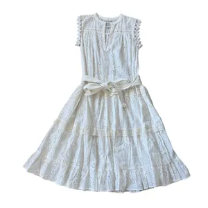 BELL Eyelet Lace Midi Dress White thumbnail 1