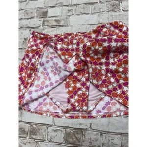 Lands'‎ End Women's 2 Pink Orange Yellow Medallion Swim Skirt Modest XS thumbnail 3