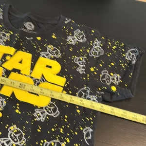 Disney Star Wars Princess Leia Graphic T-Shirt Black Yellow XL‎ Ladies thumbnail 3