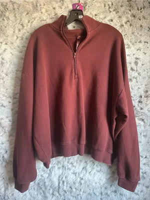 48. Skims cotton fleece quarter zip pullover sz 2x thumbnail 1