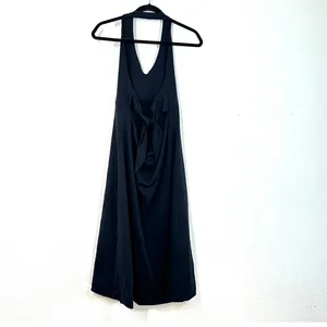 Dress XL Patagonia active halter knee length open tie back black stretch thumbnail 3