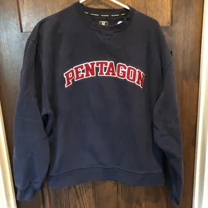 “Pentagon” navy crewneck unisex sweatshirt - large thumbnail 1