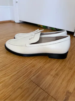 For Love & Lemons Helena Cream Leather Bow Loafers 39 US 8.5 NWOT thumbnail 5