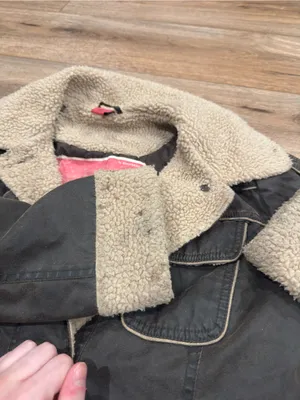 COLLECTION B Vintage 90s Y2k Indie Brown Sherpa Faux Leather Jacket | Sz Medium thumbnail 3