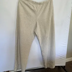 GAP Women's Beige Linen Blend Wide Leg Drawstring Pants Lightweight Size L thumbnail 5