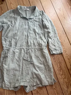 STATESIDE Light Blue Linen Rayon Romper Size M thumbnail 1