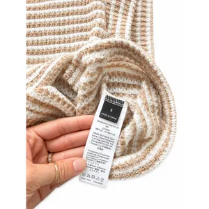 SheIn Women’s Beige Cream Striped Waffle Knit Sleeveless Top Size S thumbnail 3