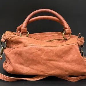 MONI MONI Cinzia Moniaci Brown Italian Leather Studded Splendor Tote Satchel Bag thumbnail 3
