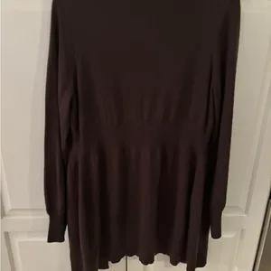 Kenneth Cole Reaction Sweater Dress Size‎ S brown Long Sleeve Wool Blend Preppy thumbnail 3