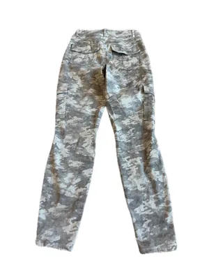 Spanx Green White Camo Cargo Pants Skinny Zip Fly Utility Tapered Large Women's thumbnail 7