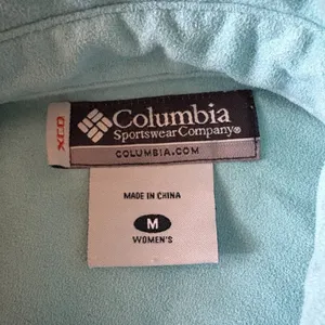 Columbia XCO Turquoise Blue Faux‎ Suede Western Pearl Snap Shirt Womens Medium thumbnail 4