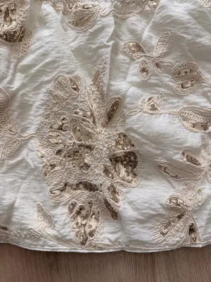 Lulus Embroidered White Mini Skirt with Sequin Floral Detail thumbnail 4
