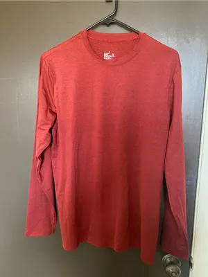 Women Long-Sleeve Crewneck Shirt - Burgundy thumbnail 1
