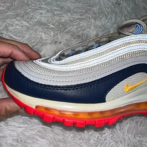 Nike Air Max 97 Platinum Pink Navy Orange Women’s Size 7.0- 921733-015 thumbnail 6