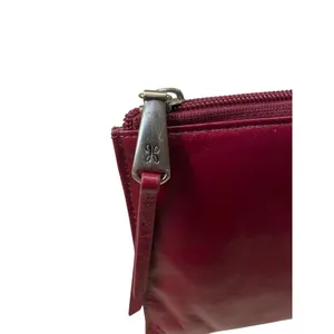 HOBO Dark Red Leather Wristlet Clutch – Small | Zipper Closure | EUC thumbnail 4