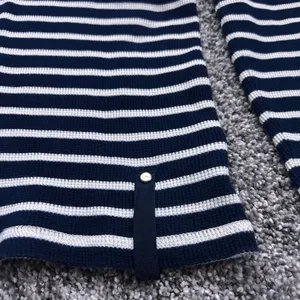 Lauren Ralph Lauren Active Navy White Stripe Sweater XS 100% Cotton thumbnail 8