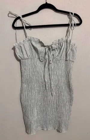 Princess Polly Korina Mini Dress Size US 6 Green Gingham thumbnail 2
