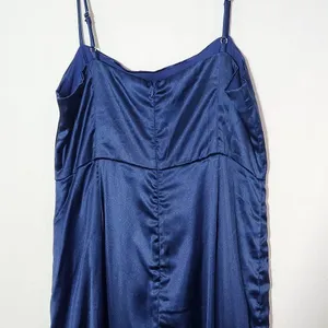Lulus Navy Blue Satin Maxi Dress NWOT Size XL Wedding Guest Dress thumbnail 6