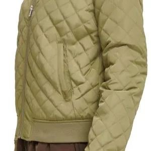 NWT Levi's Women's Diamond Quilted Bomber Jacket Olive Tree Small thumbnail 2