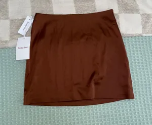 NWT‎ Sunday Best Cognac Mini Skirt 00 Brown thumbnail 1
