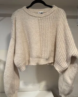 Altar'd State ARULA Beige Knit Crew Neck Sweater thumbnail 1