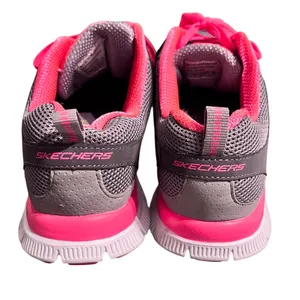 Skechers Flex Sole 11727 Sneakers Lightweight Memory Form 7.5 Grey/Pink Orange thumbnail 5