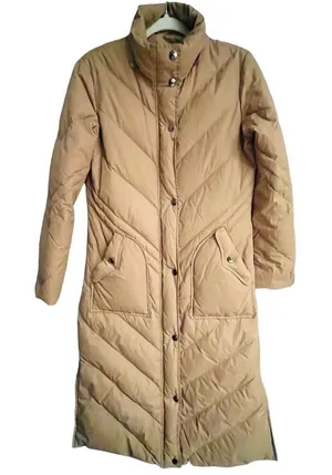 Cozy Casual Toffee Down Puffer Long Trench Coat Small thumbnail 1