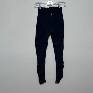 Lululemon Align High-Rise Ruched Waist Nulu Pant 25" True Navy Size‎ 4 thumbnail 6